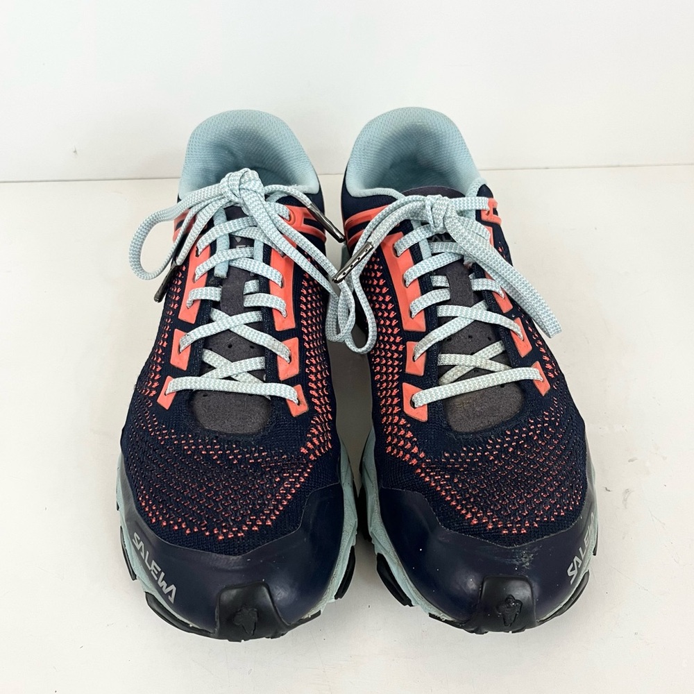Salewa Hiking Shoes Lite Train K Navy Coral Outdoor Speed Hiking Shoes Women 8.5